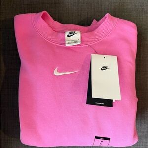Nike Vibrant Pink Oversized Crewneck Sweatshirt